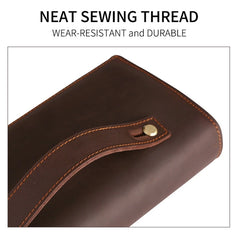 Retro Style Leather Handbag for Business Travel