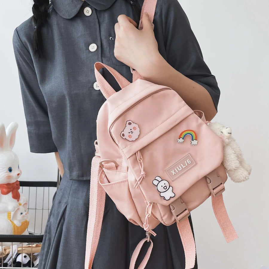 Small Backpack Women Ins Tooling School Bag Teenage Girls