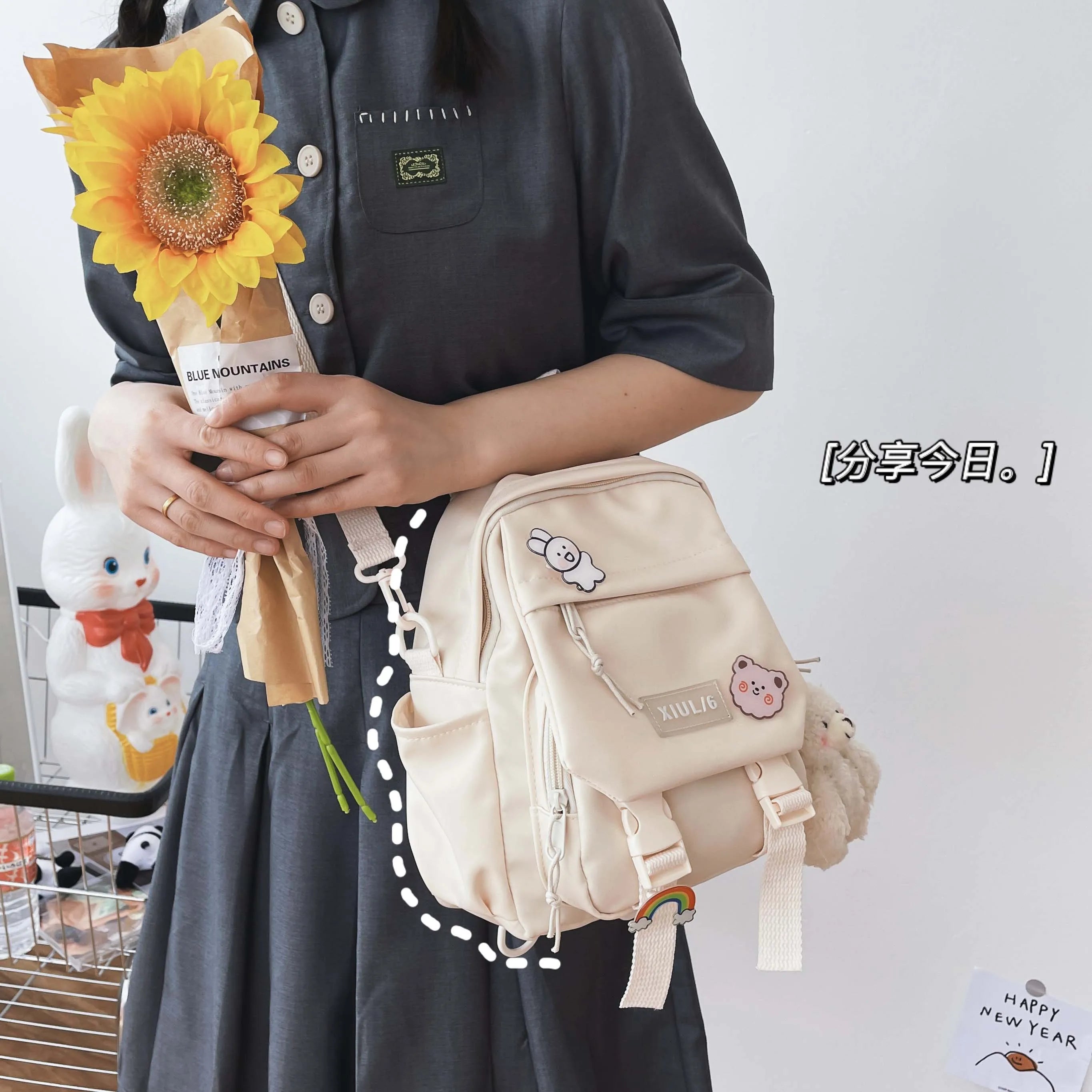 Small Backpack Women Ins Tooling School Bag Teenage Girls