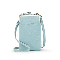 Multicolor Ladies Phone Bag Pu Leather Organizer Crossbody Bag