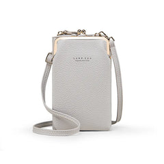 Multicolor Ladies Phone Bag Pu Leather Organizer Crossbody Bag