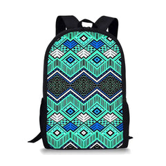Ethnic Tribal Print School Bags Waterproof Women's Backpack