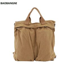 Canvas Book Bag Large Capacity Shoulder Bag For Women Backpack