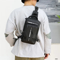 Anti-Theft Men's Crossbody Bag with USB Charging