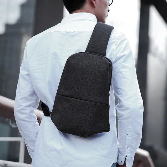 Men's USB Charging Crossbody Bag Waterproof Shoulder Chest Pack