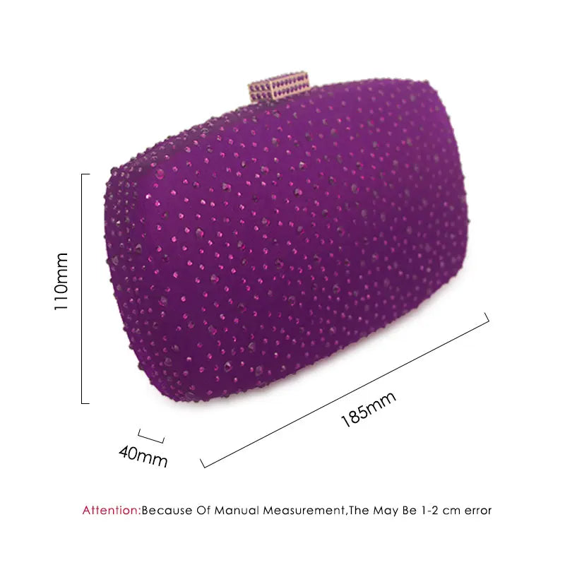 Crystal Lady Clutch Evening Bag Multicolor Wallet Nigerian Wedding Matching Bag
