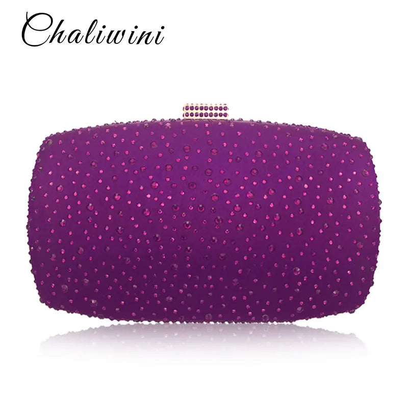 Crystal Lady Clutch Evening Bag Multicolor Wallet Nigerian Wedding Matching Bag