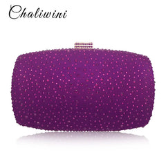 Crystal Lady Clutch Evening Bag Multicolor Wallet Nigerian Wedding Matching Bag