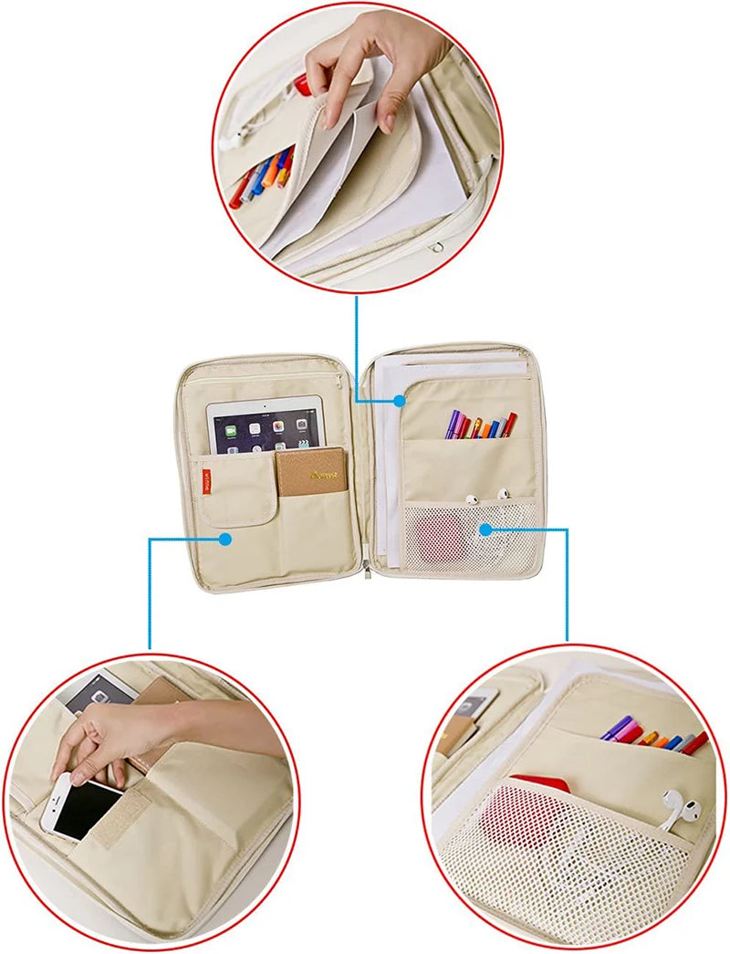 A4 Document Holder Travel Case for Laptop & Electronics