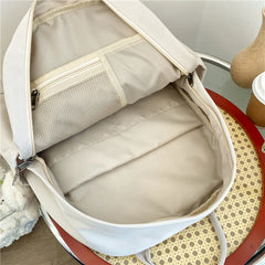 Double Zipper Women Backpack Girls Laptop Shoulder Bag