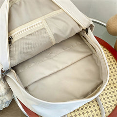Double Zip Women Backpack Student Shoulder Bag