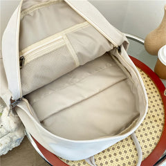 Double Zipper Women Backpack Student Shoulder Bag