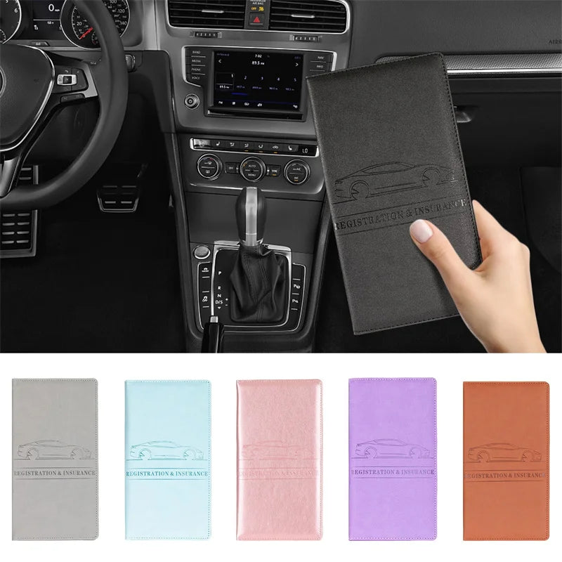Car Registration Insurance Driver Documents Holder Cover