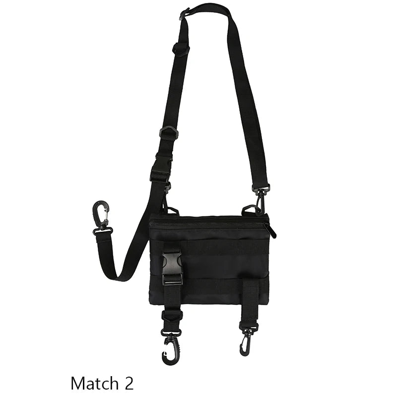 Men Crossbody Bags Waterproof Nylon Chest Pack Hip Hop Style