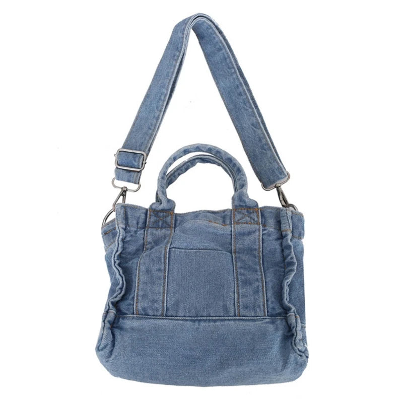 Denim Crossbody Bags with Pouch Tote Bag Casual Lightweight