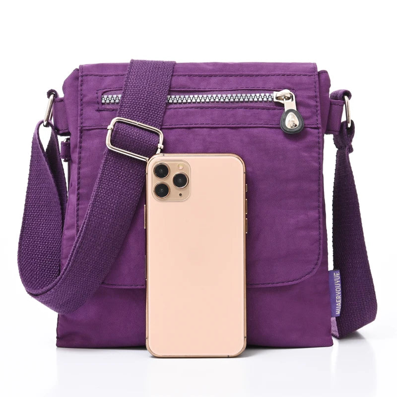 Waterproof Nylon Shoulder Bag Multifunction Messenger Bag