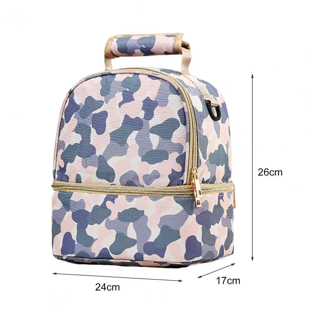 Mummy Bag Baby Food Backpack Double Layer Feeding Bottle Backpack