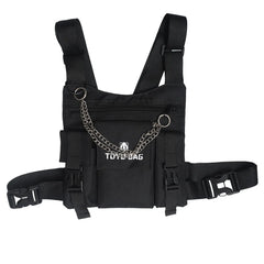Tactical Chest Bag with Chain Techwear Mini Backpack
