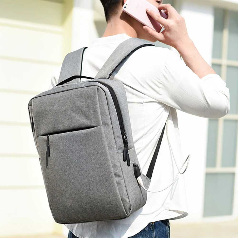 USB Charging Backpack Laptop Bag Business Men School Travel Casual Backpack