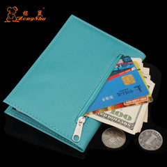 PU Leather Passport Holder with Zipper - Multifunction