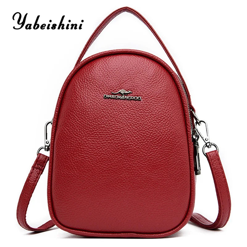 Women Leather Backpack Mini Shoulder Bags Mochila Feminina