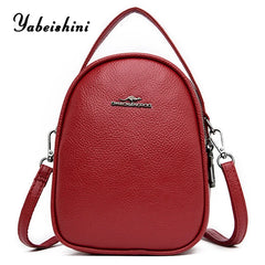 Women Leather Backpack Mini Shoulder Bags Mochila Feminina