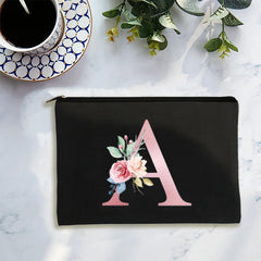 Pink Letters Print Makeup Bag Cosmetic Storage Bag
