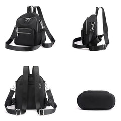 Women's Double Zipper Travel Backpack Nylon Shoulder Bag