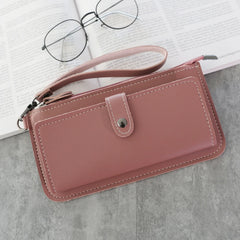 Women Wallet PU Leather Long Wallet Multi-functional Clutch