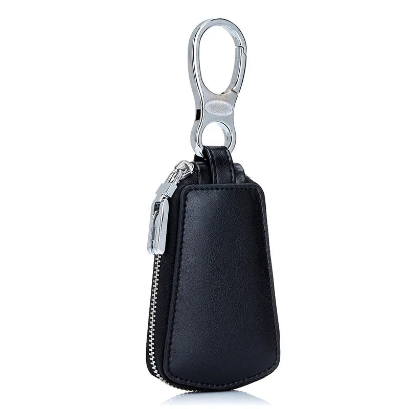 Leather Car Key Holders Housekeeper Retro Home Keychain Case