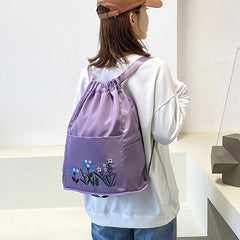 Foldable Drawstring Fitness Travel Bag Portable Multifunctional