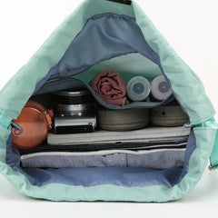 Foldable Drawstring Fitness Travel Bag Portable Multifunctional