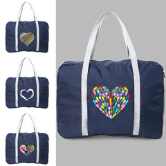 Love Print Waterproof Travel Bag Large Capacity Duffel