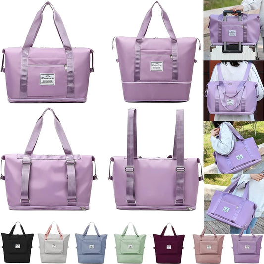 Multifunctional Folding Travel Bags Waterproof Tote Women Large Capacity Duffle