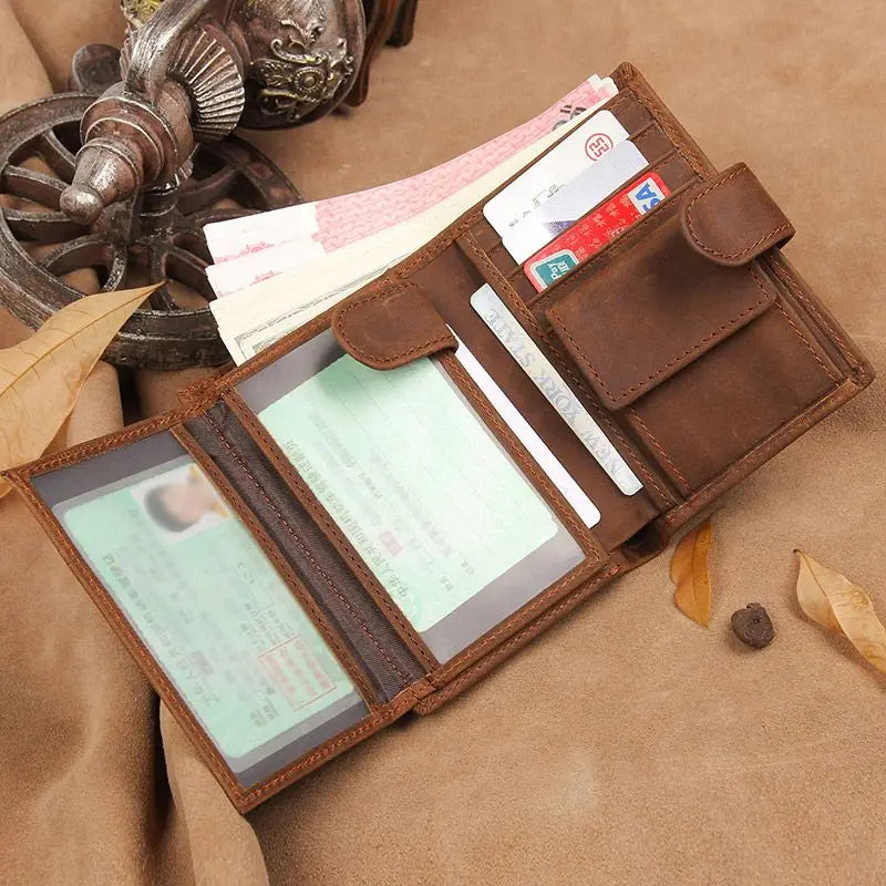 Men's RFID Leather Wallet Vintage Holiday Gift