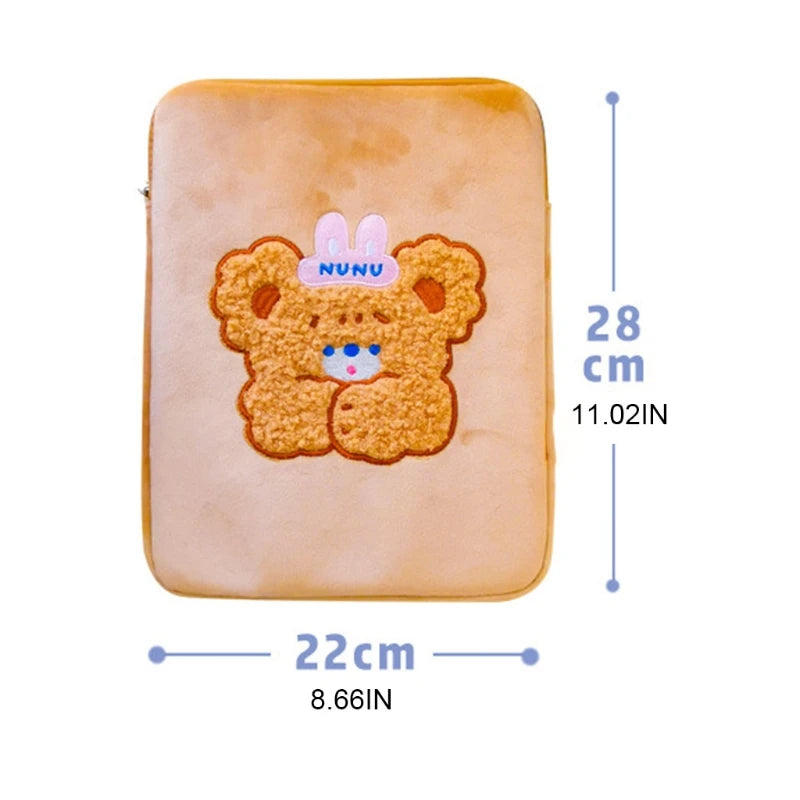 Embroidered Cartoon Laptop Sleeve for 11in Tablets