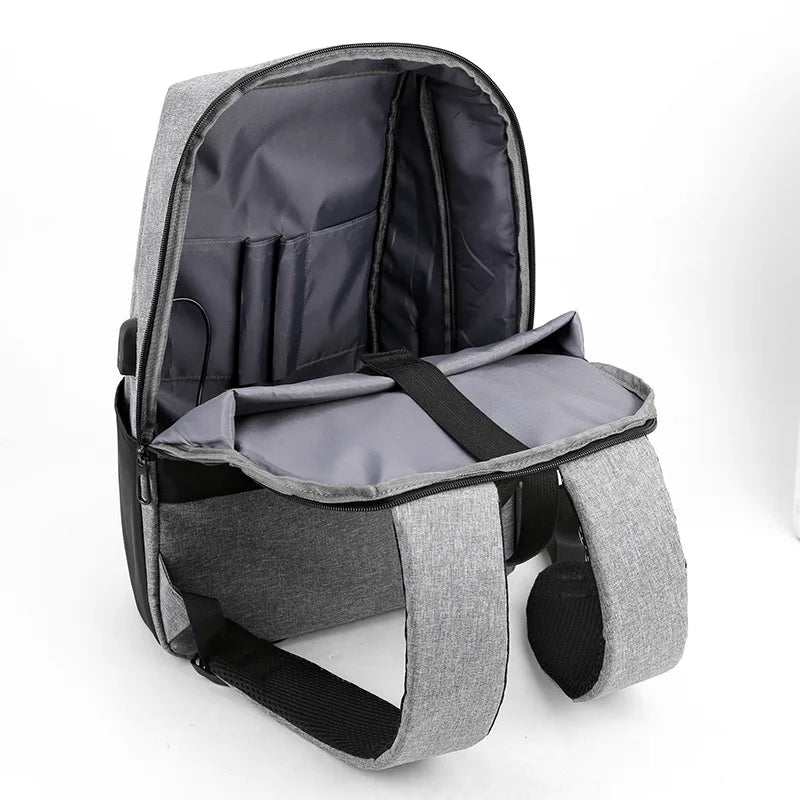 Waterproof Men's Backpack with USB Port for School and Work