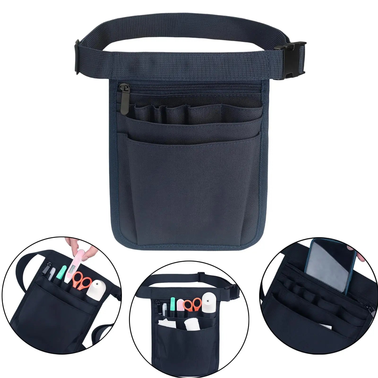 Nurse Waist Bag Organizer Tool Supplies with Belt Strap Pocket