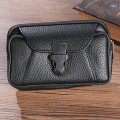 Men's Multifunctional PU Leather Belt Bag - Business Style Wallet Case