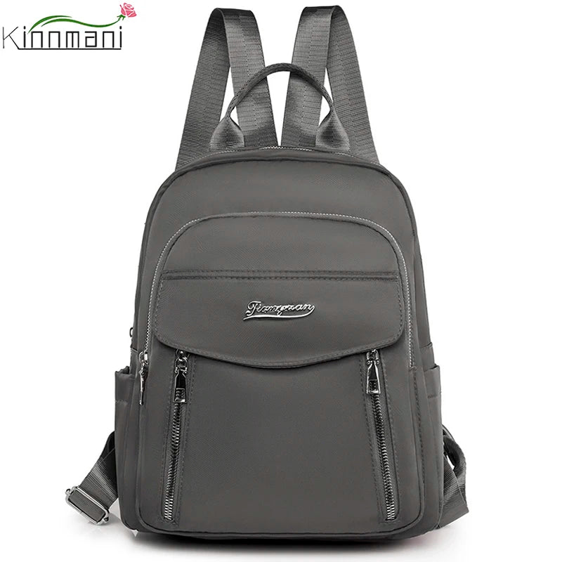 Solid Shoulder Bags Multi-Pocket Large-Capacity Backpack