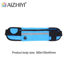 Sports Pocket Pouch Belt Reflective Water Bottle Holder Gym Waist Bag
