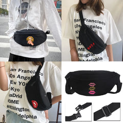Sexy Lips Pattern Waist Bag for Outdoor Sports