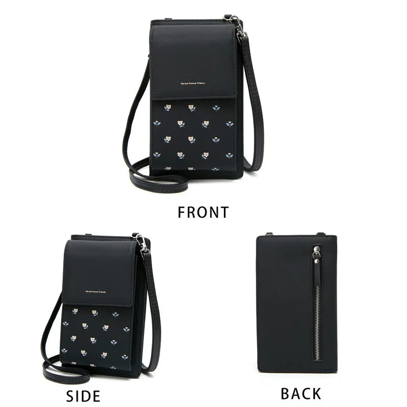 Multifunctional Mini Shoulder Bag Leather Clutch Handbag