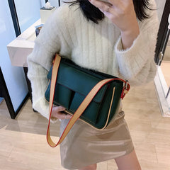 Winter Crossbody Bag PU Leather Lady Handbag with Multiple Pockets