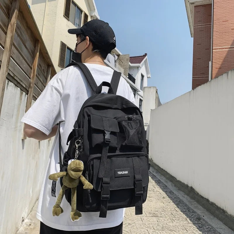 Waterproof Nylon Women Backpack with Multiple Pockets