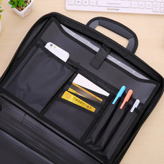 Canvas Document Bag Waterproof Multi-Layer File Organizer