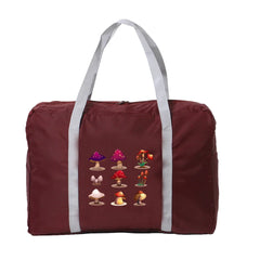 Mushroom Pattern Foldable Travel Bag Large Capacity Organizers