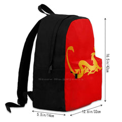 Mushu 3D Print Backpack Golden Minimalist