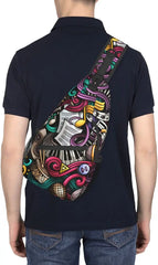 Music Doodles Pattern Crossbody Shoulder Bag