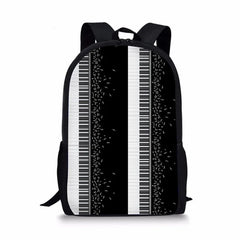 Music Note 3D Print Backpack for Kids Orthopedic School Bag